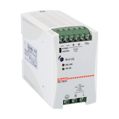 DIN rail switching power supply, single-phase. 24VDC, 4.2A/100W