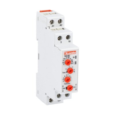 Multifunction time relay, multiscale, multivoltage. 2 relay outputs. Modular version, 12...240VAC/DC