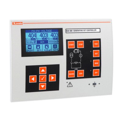 Automatic mains failure (AMF) gen-set controller, 12/24VDC, with RS485 port and USB/optical and Wi-Fi point programming port on front, Canbus port, IP65, expandable with EXP... modules