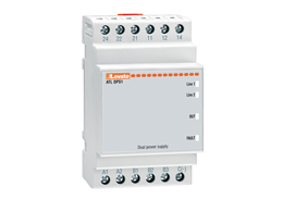Módulo de alimentación doble para medición y control de tensiones presentes en las entradas de alimentación para alimentar interruptores/interruptores motorizados, 110/230VAC configurables
