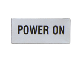 Label for general use. "POWER ON"