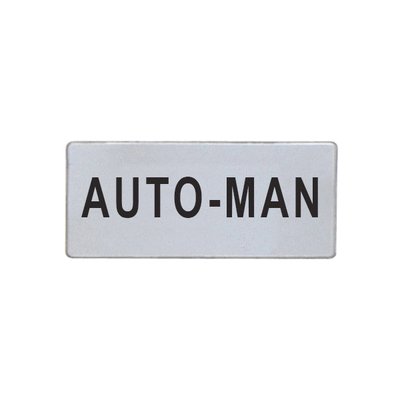 Label for selector switches. "AUTO-MAN"