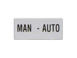 Label for selector switches. "MAN-AUTO"