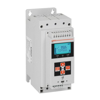 Soft starter, ADXL... type, with integrated by-pass relay. Auxiliary supply 100...240VAC. Rated operational voltage 208...600VAC, 115A