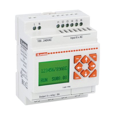 Micro PLCs, base module, auxiliary supply voltage 100-240VAC, 6/4 relay