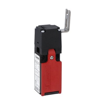 Limit switch, K series, key operated, 1 bottom cable entry. Dimensions to EN 50047, plastic body, contacts 1NO+1NC slow action. Angled key