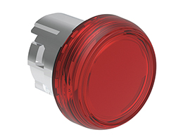 Testa per indicatori luminosi serie Platinum metallica Ø22mm, rosso. Senza base di fissaggio