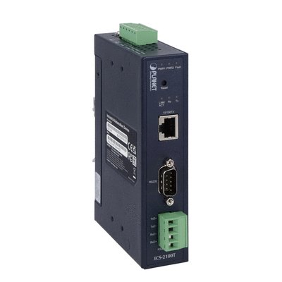 Convertitore MODBUS RS485/Ethernet con set di montaggio per barra DIN