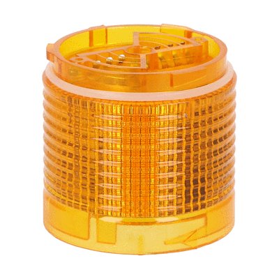 Moduł światła ciągłego lub pulsującego, Ø50mm, wbudowane źródło światła LED, pomarańczowy