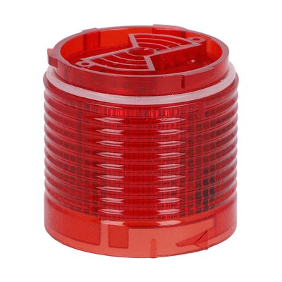 Moduł światła ciągłego lub pulsującego, Ø50mm, wbudowane źródło światła LED, czerwony