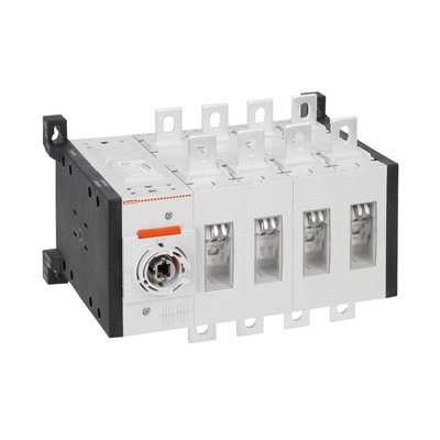 Rozłącznik izolacyjny w układzie przełącznym, 4 polowy, bez pokrętła, 400A (Ith/AC21A), 400A (Ie/AC22A i AC23A)