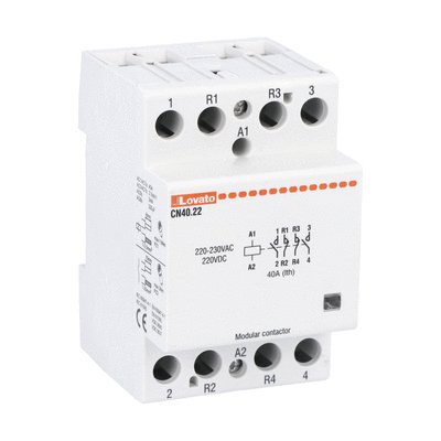 Modular contactor, three-pole or four-pole, 40A AC1, 220...230VAC (2NO+2NC))