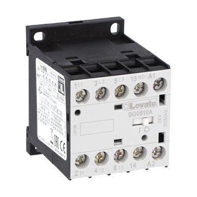 Three-pole contactor, IEC operating current Ie (AC3) = 6A, AC coil 50/60Hz, 230VAC, 1NO auxiliary contact